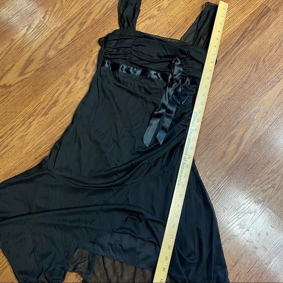 Vintage Y2K Mesh Dress Y2K Dress Sheer Dress Homecoming Prom Black Slip Dress - Picture 13 of 14